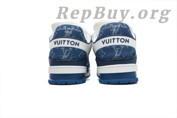 Louis Vuitton LV Trainer Sneaker White Blue Denim CKXD24071802 - 图片 3