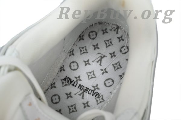 Louis Vuitton LV Trainer Sneaker White Cement, high quality replica LV Trainer, best LV sneaker copy, 1:1 replica LV shoes, luxury replica sneakers, designer copy shoes, LV Trainer White Cement rep, premium replica sneakers, LV CK24071801 replica