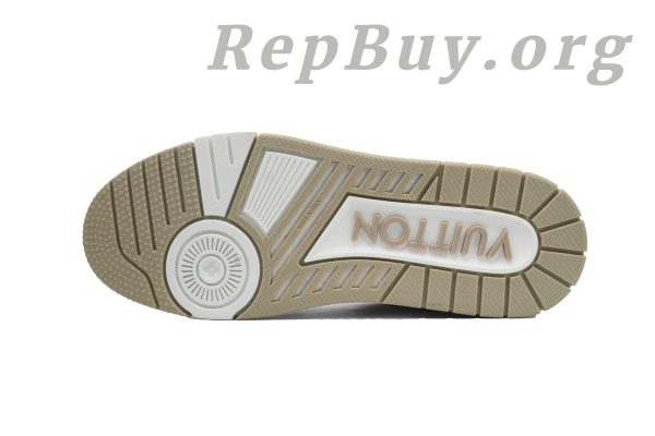 Louis Vuitton LV Trainer Sneaker replica, high quality LV Trainer rep, best LV white khaki sneaker copy, 1:1 LV XD CK24071807 rep, luxury replica sneakers, top quality LV Trainer dupes, LV white khaki shoes clone, perfect LV sneaker replica, designer shoe rep