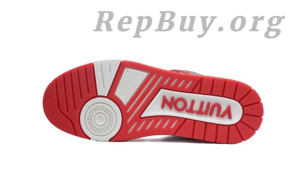 Louis Vuitton LV Trainer Sneaker, LV Trainer replica, high quality replica sneakers, best LV Trainer copy, white red LV shoes, luxury sneaker dupes, 1:1 LV Trainer, designer replica shoes, LV XD CK24071806, premium fake sneakers