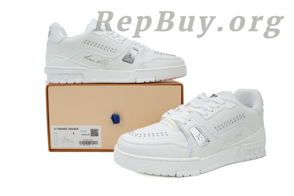 Louis Vuitton LV Trainer Sneaker White Rivets 1ADDC0 - 图片 12
