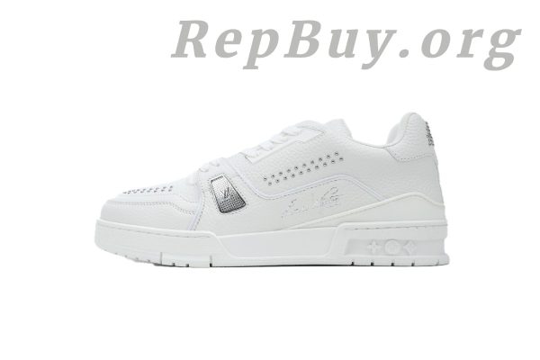 Louis Vuitton LV Trainer Sneaker White Rivets 1ADDC0