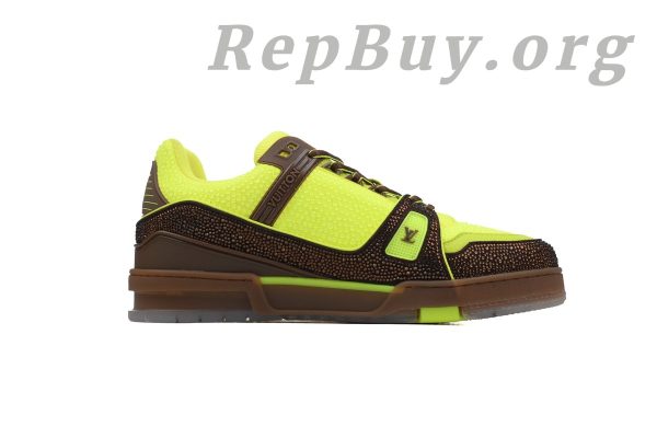 Louis Vuitton LV Trainer Sneaker Yellow Brown Diamond - 图片 2
