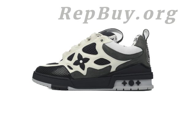 Louis Vuitton Skate Sneaker replica, LV Skate Sneaker Black Grey 1AC52M, high quality LV sneakers copy, best Louis Vuitton Skate shoes replica, 1:1 LV Skate Sneaker, luxury designer sneakers rep, top quality LV Skate replica, AAA Louis Vuitton sneakers, perfect LV Skate knockoff, premium replica sneakers
