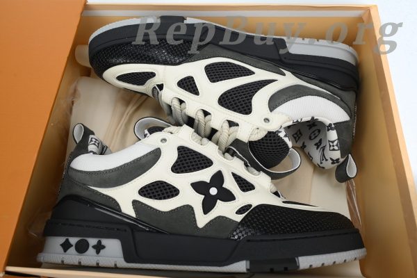 Louis Vuitton Skate Sneaker replica, LV Skate Sneaker Black Grey 1AC52M, high quality LV sneakers copy, best Louis Vuitton Skate shoes replica, 1:1 LV Skate Sneaker, luxury designer sneakers rep, top quality LV Skate replica, AAA Louis Vuitton sneakers, perfect LV Skate knockoff, premium replica sneakers