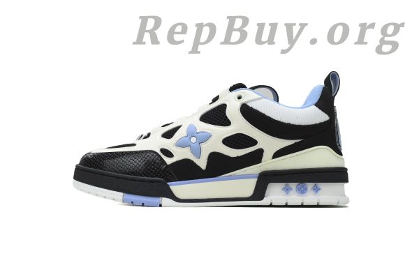 Louis Vuitton Skate Sneaker Black White Light Blue