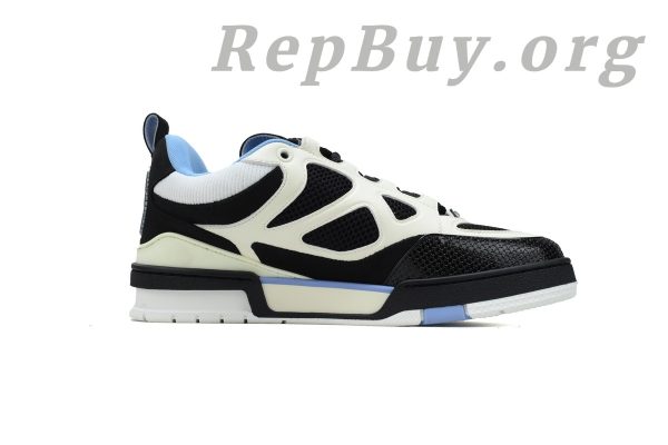 Louis Vuitton Skate Sneaker Black White Light Blue - 图片 2