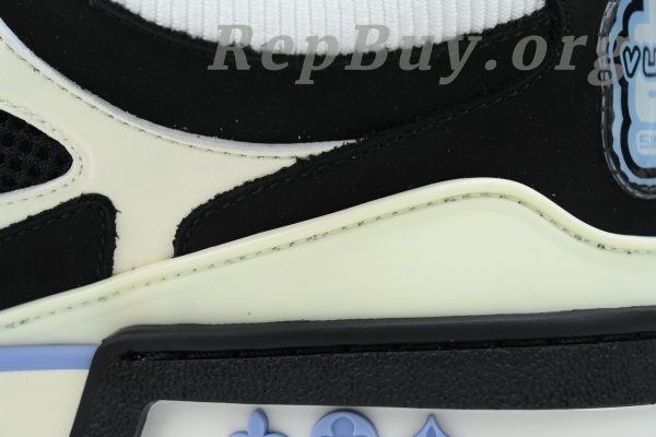 Louis Vuitton Skate Sneaker Black White Light Blue - 图片 5