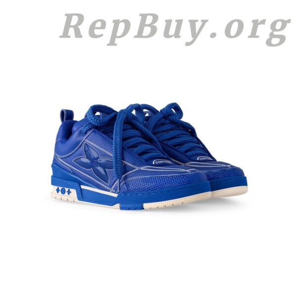 Louis Vuitton Skate Sneaker Blue Leather CK24060305 - 图片 4