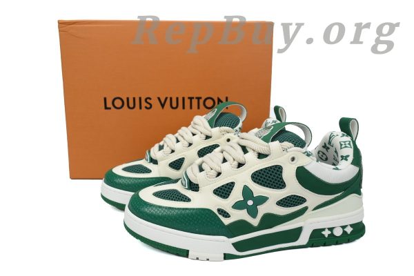 Louis Vuitton Skate Sneaker White Green 1AC520 - 图片 11