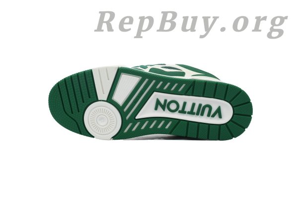 Louis Vuitton Skate Sneaker White Green 1AC520 - 图片 4