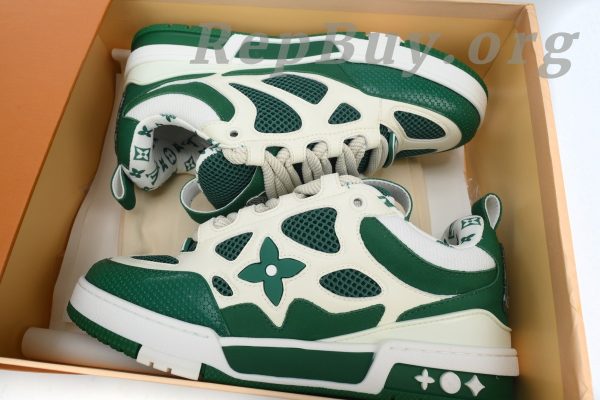 Louis Vuitton Skate Sneaker White Green 1AC520 - 图片 10