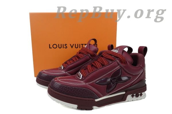 Louis Vuitton Skate Sneaker Wine Red Leather CK24060304 - 图片 11