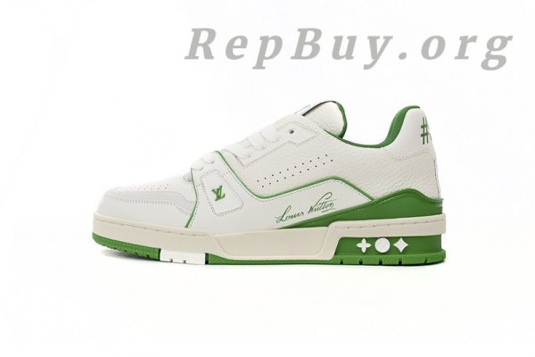 Louis Vuitton Trainer All Blue White Green Lychee Pattern - 图片 2