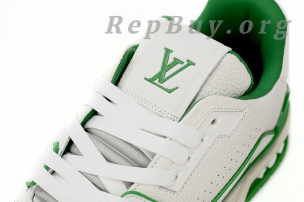 Louis Vuitton Trainer All Blue White Green Lychee Pattern - 图片 5