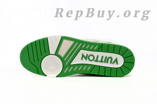Louis Vuitton Trainer All Blue White Green Lychee Pattern - 图片 7