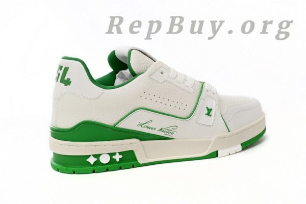 Louis Vuitton Trainer All Blue White Green Lychee Pattern - 图片 11