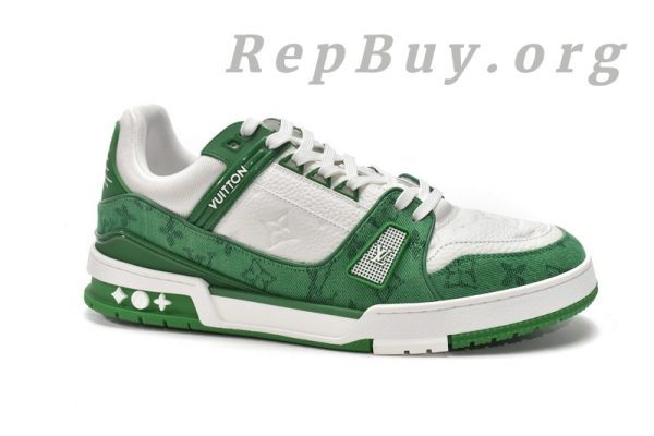 Louis Vuitton Trainer Green Cloth Surface VL1201 - Image 11