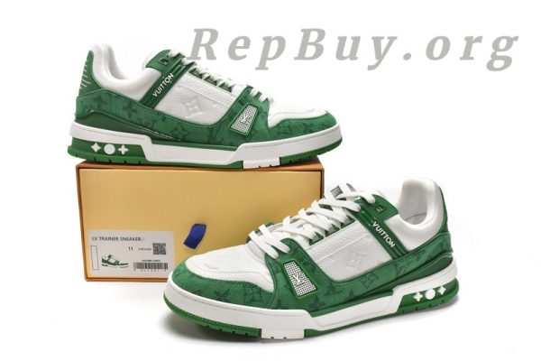 Louis Vuitton Trainer Green Cloth Surface VL1201 - Image 17