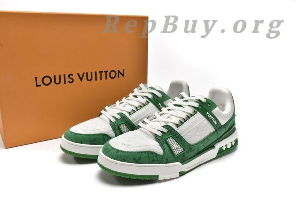 Louis Vuitton Trainer Green Cloth Surface VL1201 - Image 18