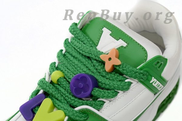 Louis Vuitton Trainer Maxi Green White 1AB8SD - Image 6