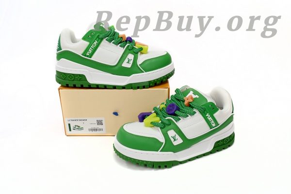 Louis Vuitton Trainer Maxi Green White 1AB8SD - Image 14