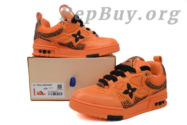 Louis Vuitton Skate Sneaker SK8 Orange Diamond - Image 10