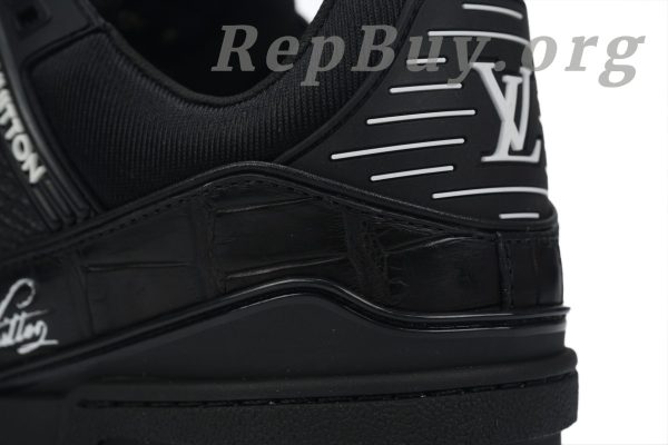 Louis Vuitton Trainer Sneaker Alligator Leather Black - 图片 5