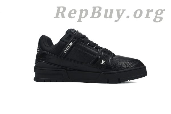 Louis Vuitton Trainer Sneaker Alligator Leather Black - 图片 2