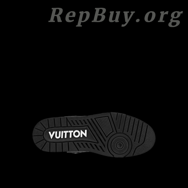 Louis Vuitton Trainer Sneaker Black 1AARF0 replica, high quality LV sneakers copy, best Louis Vuitton shoes knockoff, premium replica LV trainers, luxury designer sneakers duplicate, exact copy Louis Vuitton black sneakers, top-tier LV 1AARF0 reproduction
