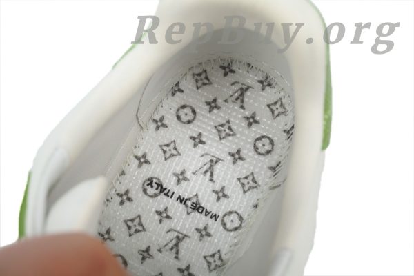 Louis Vuitton Trainer Sneaker Golf Green 1ACRCT, high quality replica LV sneakers, best LV Trainer rep, 1:1 copy Louis Vuitton shoes, luxury replica sneakers, top quality LV Golf Green sneaker, perfect clone LV Trainer