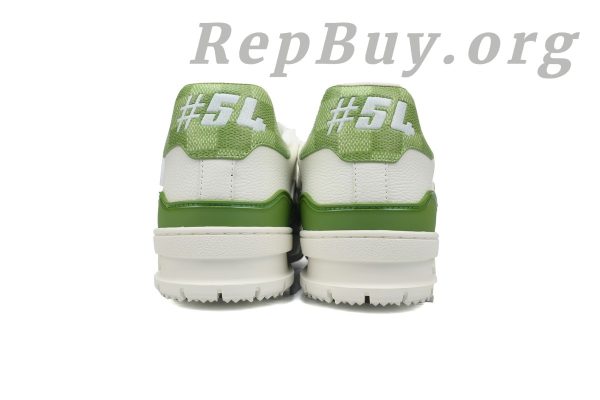 Louis Vuitton Trainer Sneaker Golf Green 1ACRCT, high quality replica LV sneakers, best LV Trainer rep, 1:1 copy Louis Vuitton shoes, luxury replica sneakers, top quality LV Golf Green sneaker, perfect clone LV Trainer