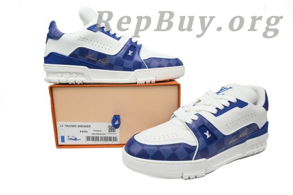 Louis Vuitton Trainer Sneaker Golf White Blue - 图片 12
