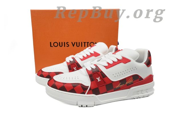 Louis Vuitton Trainer Sneaker Golf White Red - 图片 11