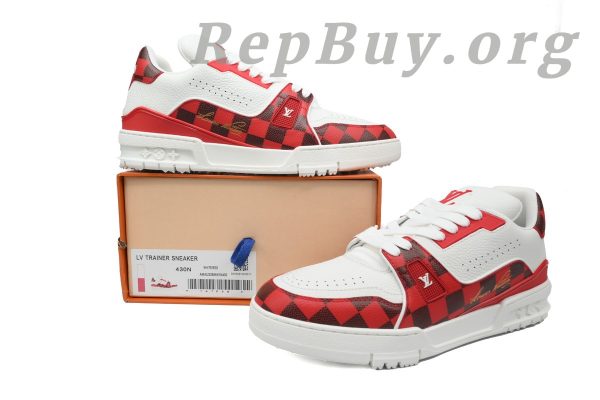 Louis Vuitton Trainer Sneaker Golf White Red - 图片 12