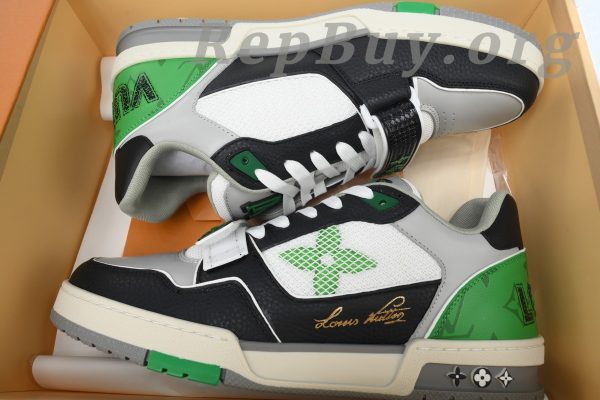 Louis Vuitton Trainer Sneaker Green 1AC50I CK24072901 - Image 10