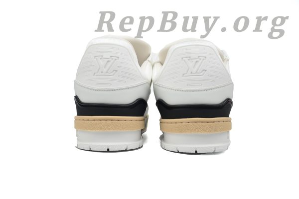Louis Vuitton Trainer Sneaker replica, high quality LV Monogram sneakers, unisex designer shoes, best LV Trainer copy, luxury street style sneakers, blended fabrics LV shoes, bi-color LV sneakers, top replica LV trainers, 1:1 Louis Vuitton sneakers, premium LV copy shoes