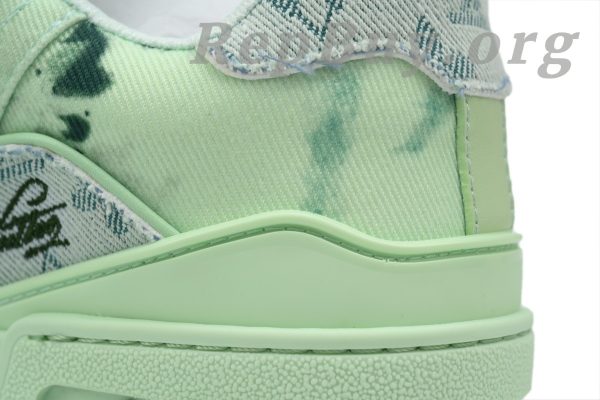 Louis Vuitton Trainer Sneaker Rendered Green Fabric 1ACVNR - 图片 5