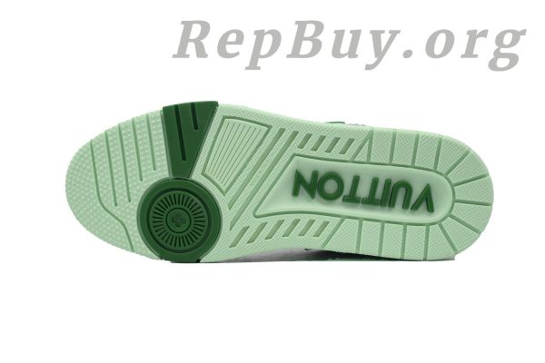 Louis Vuitton Trainer Sneaker Rendered Green Fabric 1ACVNR - 图片 3