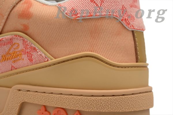 Louis Vuitton Trainer Sneaker Rendered Orange Fabric 1ACVMX - 图片 5