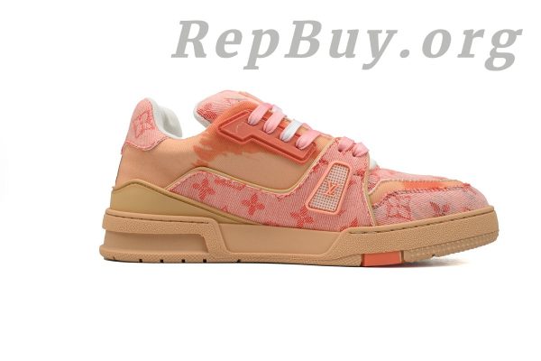 Louis Vuitton Trainer Sneaker Rendered Orange Fabric 1ACVMX - 图片 2