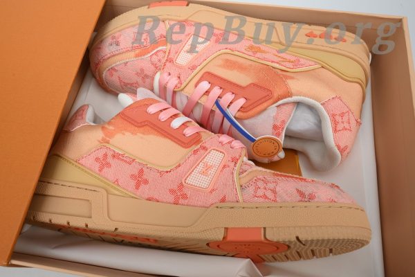 Louis Vuitton Trainer Sneaker Rendered Orange Fabric 1ACVMX - 图片 10