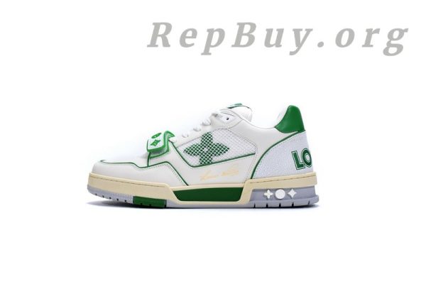 Louis Vuitton Trainer White Green 1A98UX - 图片 2