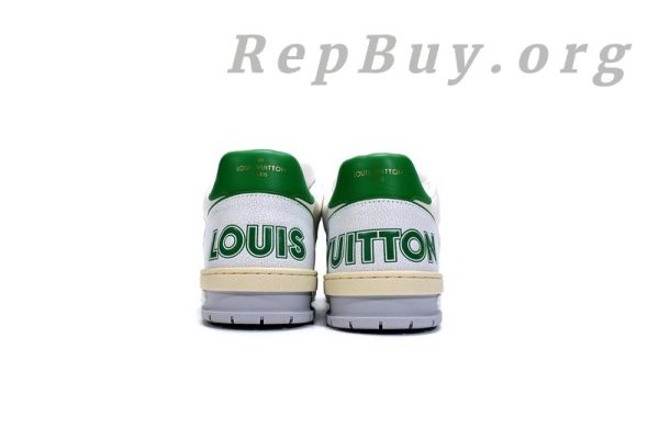 Louis Vuitton Trainer White Green 1A98UX - 图片 3