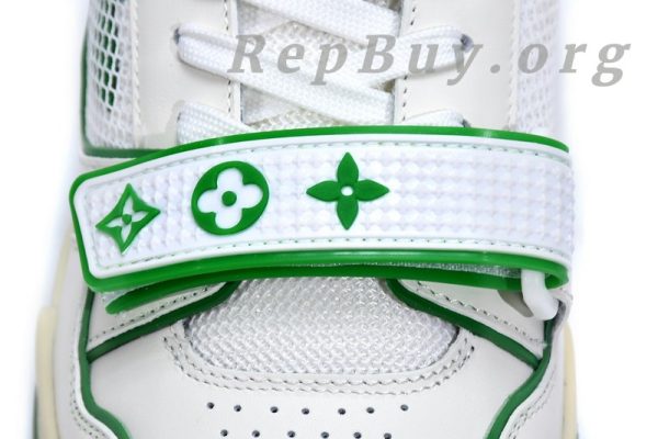 Louis Vuitton Trainer White Green 1A98UX - 图片 6