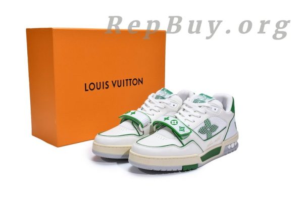 Louis Vuitton Trainer White Green 1A98UX - 图片 18