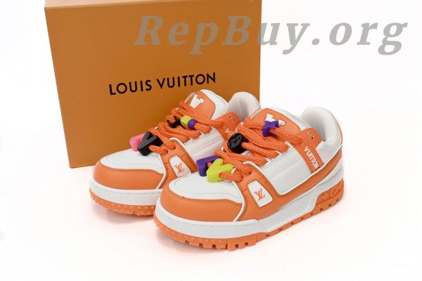 Louis Vuitton Trainer White Orange 1AB8SZ - 图片 15