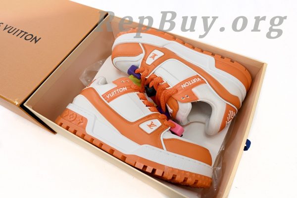 Louis Vuitton Trainer White Orange 1AB8SZ - 图片 16