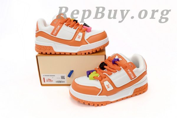 Louis Vuitton Trainer White Orange 1AB8SZ - 图片 14