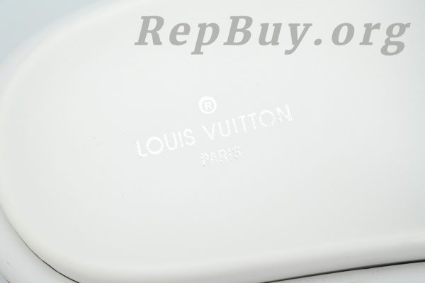 Louis Vuitton White Yellow Logo Pool Pillow Comfort Flat Slides - 图片 5
